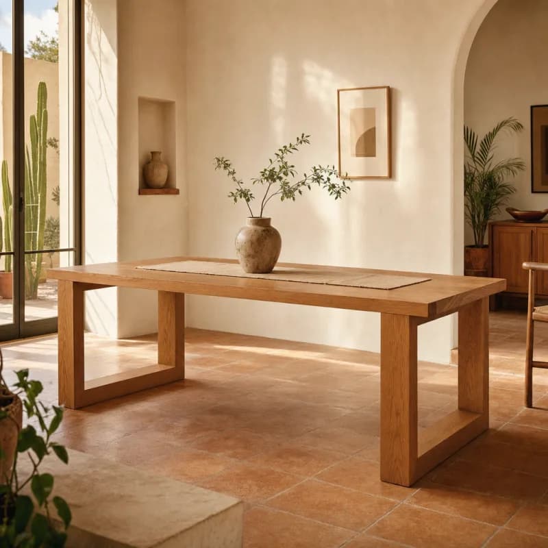 Imagen promocional generada: la misma mesa en un comedor cálido